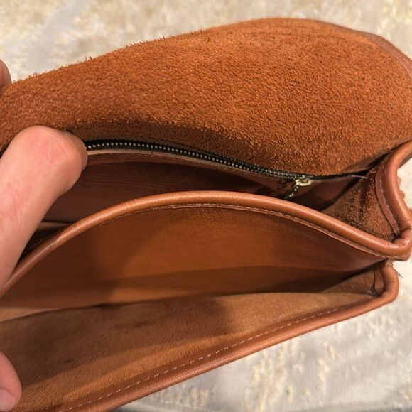 VTG Coach Praire crossbody made in USA full grain leather in GUC light brown - Picture 10 of 15